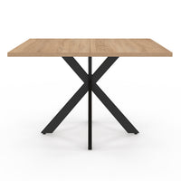IDMarket - ALIX tavolino quadrato con gamba a ragno 70 cm legno e nero
