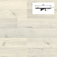 Barra da 90cm di PROFILO GIUNTO in Alluminio Gamma Laminati - Piatto o a discesa (base+coperchio) - ALIZE - PIATTO