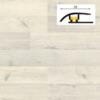 Barra da 90cm di PROFILO GIUNTO in Alluminio Gamma Laminati - Piatto o a discesa (base+coperchio) - ALIZE -  DISCESA