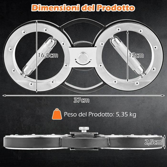 Allenatore per braccia brucia grassi da resistenza regolabile-Attrezzatura per allenamento con rotazione 360¡ã per casa e palestra