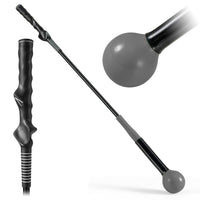 Bastone da allenamento per riscaldamento con testa ponderata per impugnatura, Aiuto per allenamento del movimento del golf Grigio-Golf