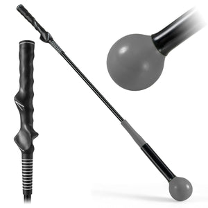 Bastone da allenamento per riscaldamento con testa ponderata per impugnatura, Aiuto per allenamento del movimento del golf Grigio-Golf