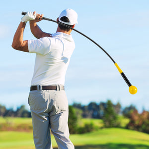 Allenatore per swing golf bastone testa ponderata impugnatura, Allenatore per swing golf aiuto movimento golf Giallo-Golf