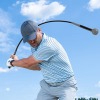 Allenatore per swing golf bastone testa ponderata impugnatura, Allenatore per swing golf aiuto movimento golf Nero-Golf