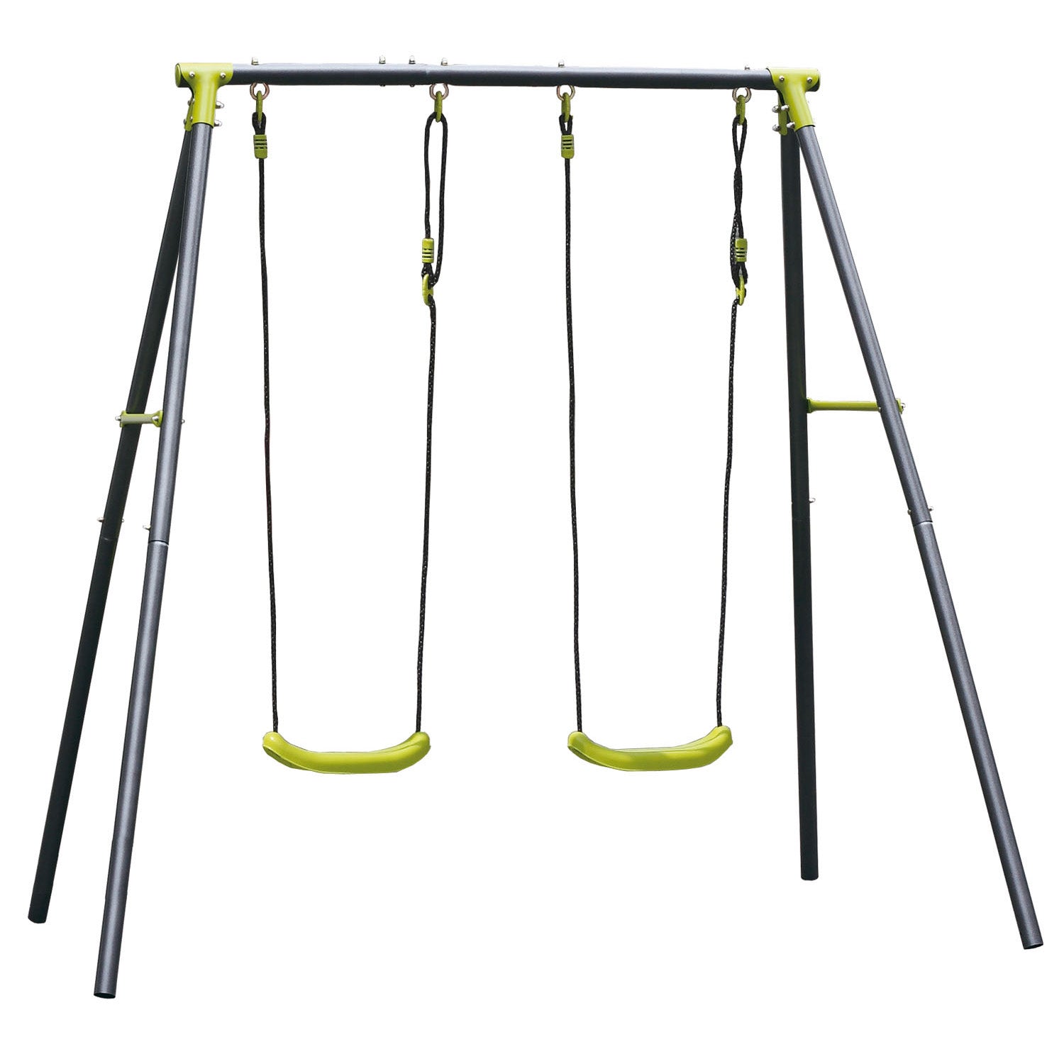 Allegra Duplo - Altalena per bambini in acciaio + PP. Dondolo da giardino 2 posti