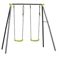 Allegra Duplo - Altalena per bambini in acciaio + PP. Dondolo da giardino 2 posti