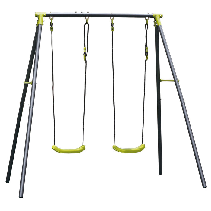 Allegra Duplo - Altalena per bambini in acciaio + PP. Dondolo da giardino 2 posti