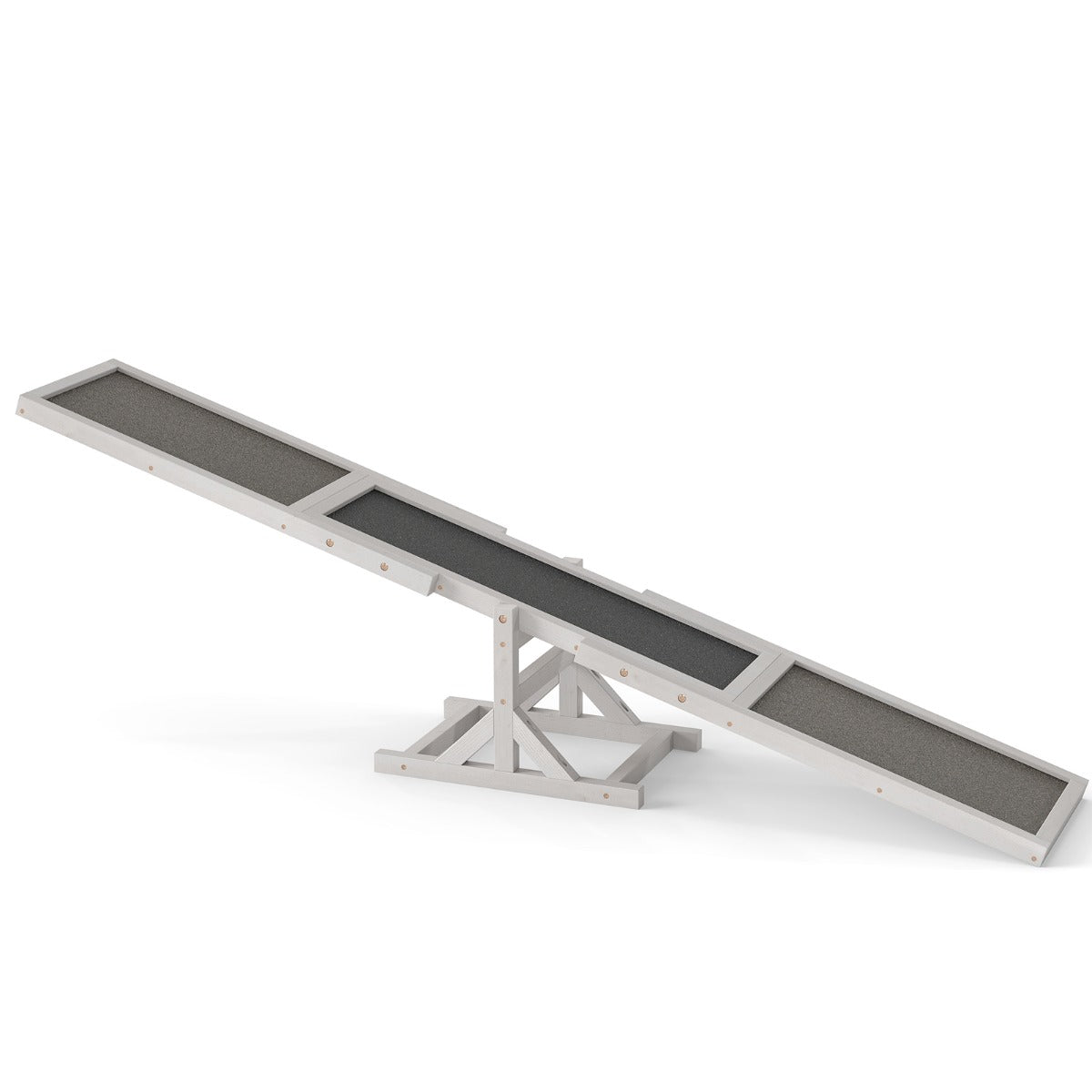 Set di esercizi e giochi per cani giocattolo da esterno per allenamento dell'equilibrio-Altalena per agility cane per animali Bianco