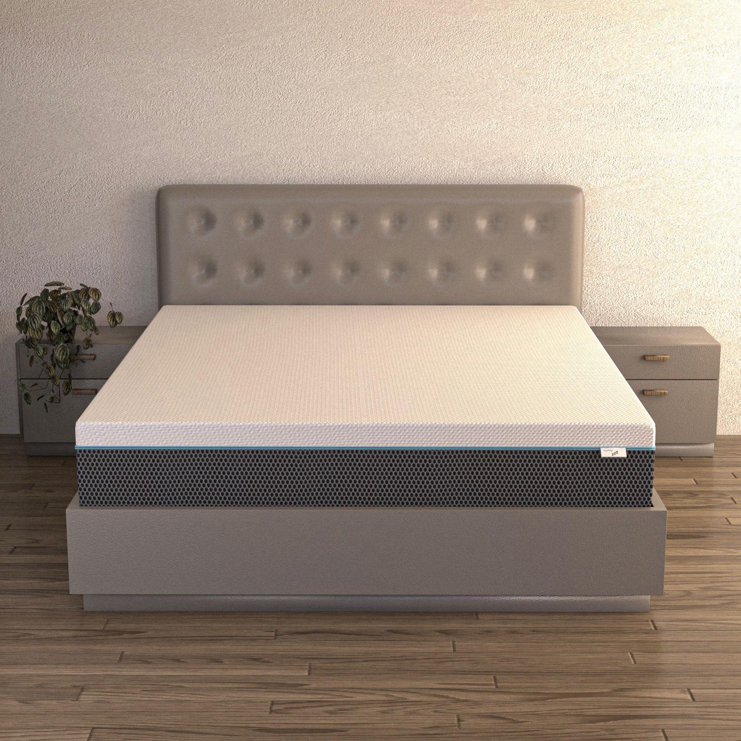 Materasso una piazza e mezzo Memory Foam 110x200; bio adap con effetto massaggio a due strati; ortopedico "VISIR"