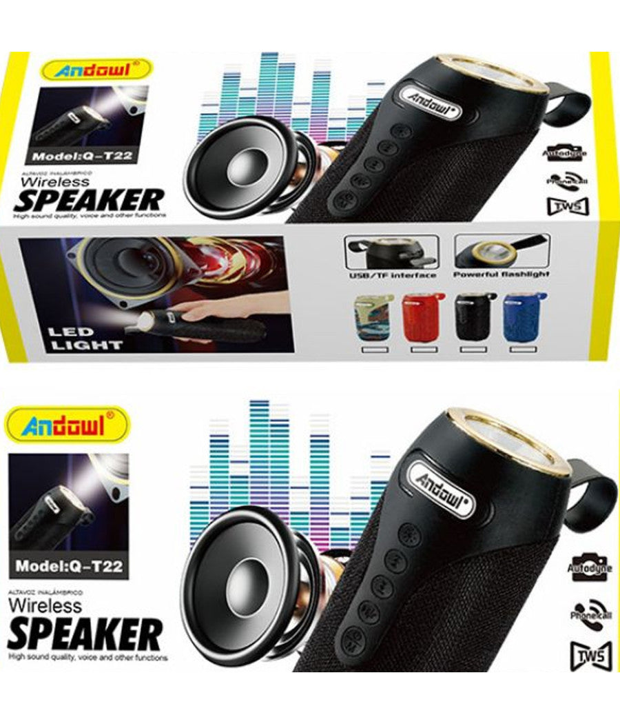 Altoparlante 2.0 Speaker Portatile Bluetooth 10w Wireless Aux / 3,5 Mm Usb Q-t22         