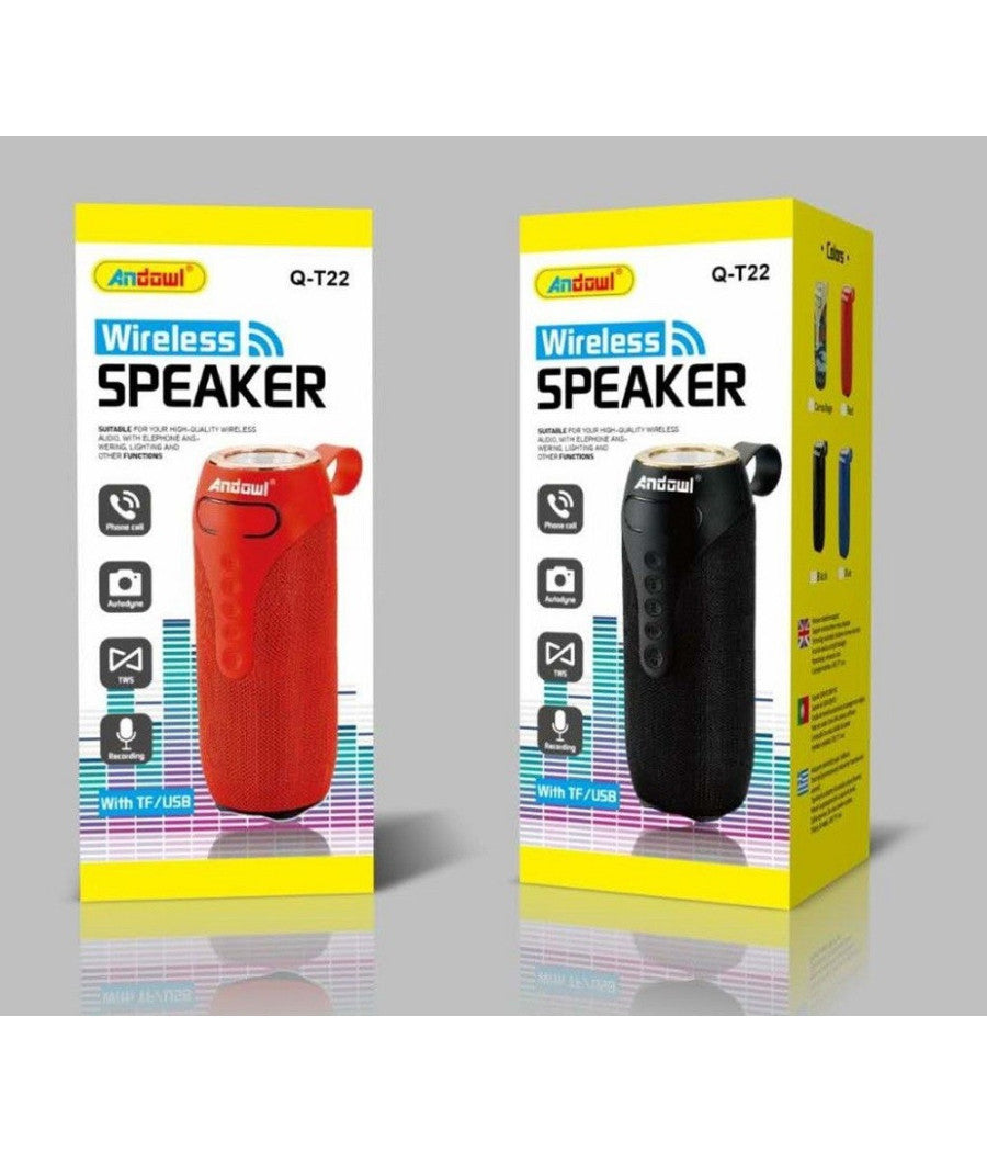 Altoparlante 2.0 Speaker Portatile Bluetooth 10w Wireless Aux / 3,5 Mm Usb Q-t22         