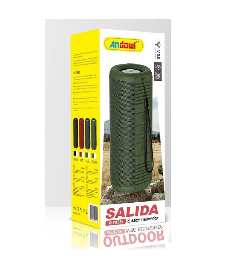 Altoparlante 2.0 Wireless Speaker Bluetooth 5.0 Aux 3,5mm Usb Per Esterno Qyx533         