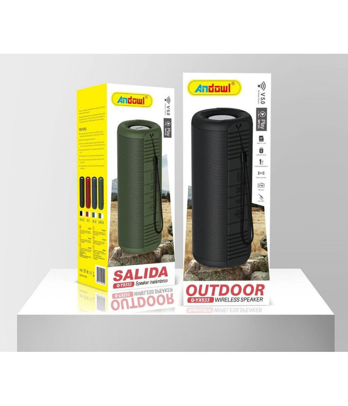 Altoparlante 2.0 Wireless Speaker Bluetooth 5.0 Aux 3,5mm Usb Per Esterno Qyx533         