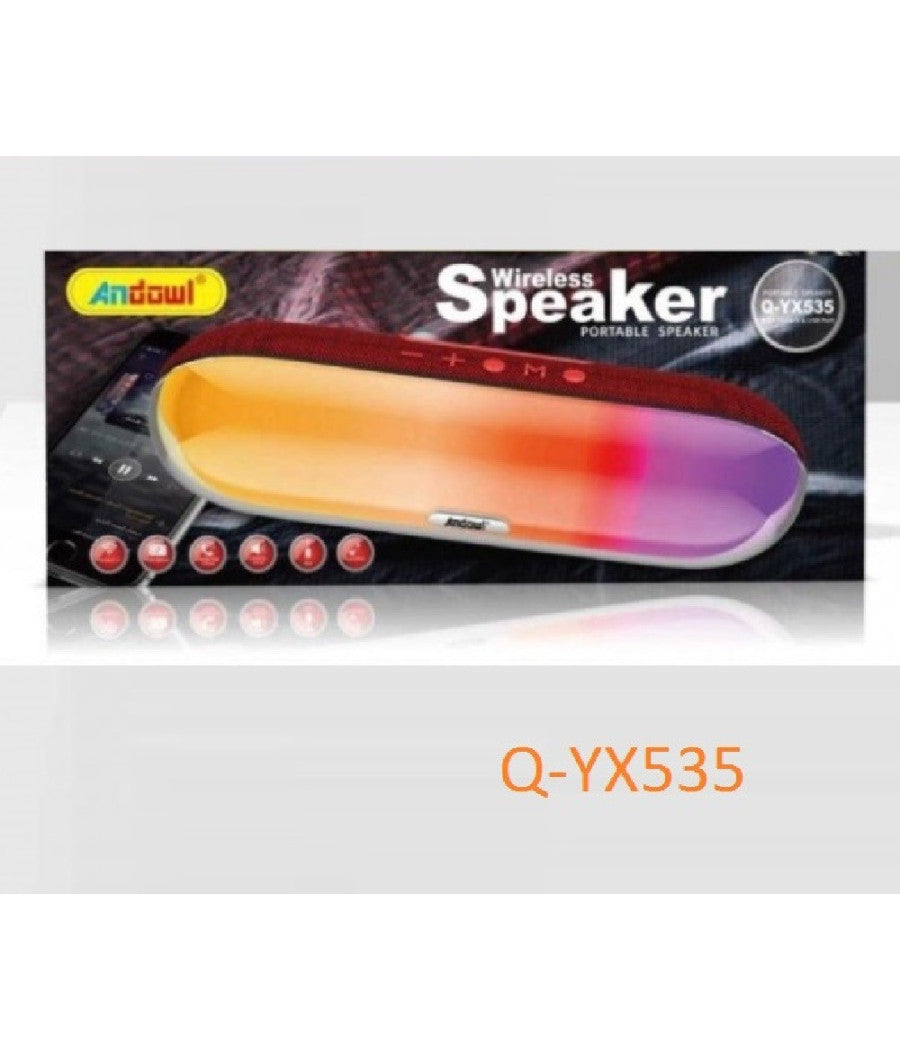 Altoparlante Bluetooth Ios/android Portatile Ricaricabile Q-yx535 Tecnologia Rgb         
