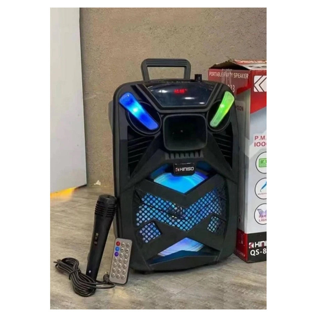 Trade Shop - Altoparlante Bluetooth Karaoke Modello Qs-834 Con Microfono Portatile Ricaricabile -