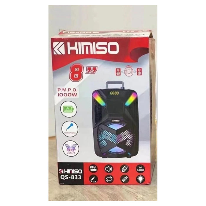 Trade Shop - Altoparlante Bluetooth Karaoke Modello Qs-834 Con Microfono Portatile Ricaricabile -