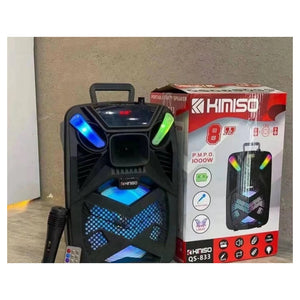 Trade Shop - Altoparlante Bluetooth Karaoke Modello Qs-834 Con Microfono Portatile Ricaricabile -