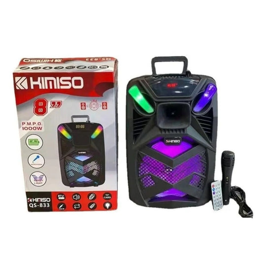 Trade Shop - Altoparlante Bluetooth Karaoke Modello Qs-834 Con Microfono Portatile Ricaricabile -