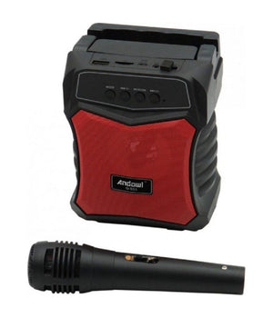 Altoparlante Bluetooth Portatile Karaoke Con Microfono Cablato Radio 5watt Q-s53         