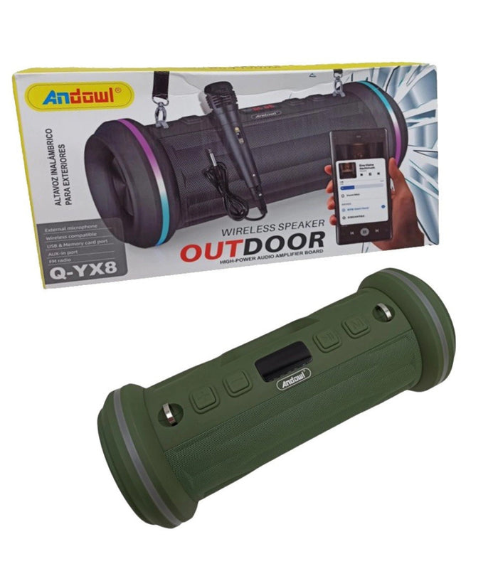 Altoparlante Bluetooth Portatile Microfono Radio Tws Usb Funzione Karaoke Q-yx8         