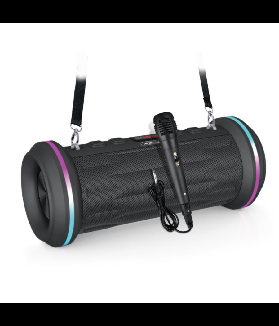 Altoparlante Bluetooth Portatile Microfono Radio Tws Usb Funzione Karaoke Q-yx8         