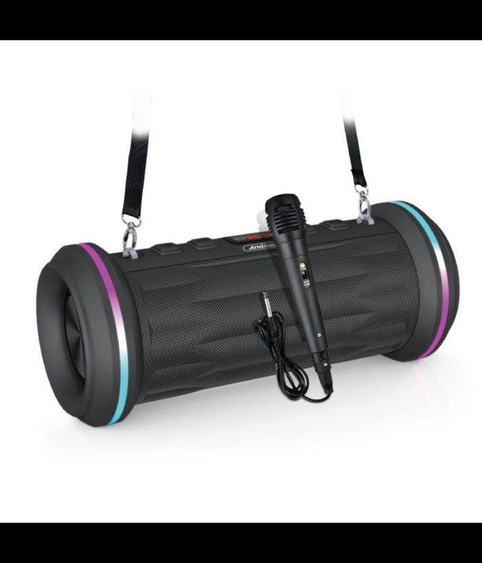 Altoparlante Bluetooth Portatile Microfono Radio Tws Usb Funzione Karaoke Q-yx8         