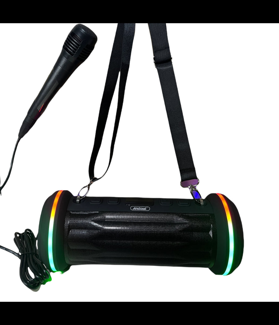 Altoparlante Bluetooth Portatile Microfono Radio Tws Usb Funzione Karaoke Q-yx8         