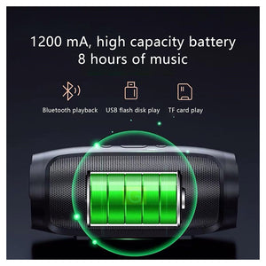 Trade Shop - Altoparlante Bluetooth Portatile Wireless Con Cinghia Radio Suono Hifi A 360° Usb         