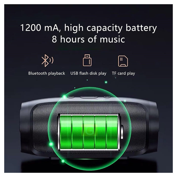 Trade Shop - Altoparlante Bluetooth Portatile Wireless Con Cinghia Radio Suono Hifi A 360° Usb         