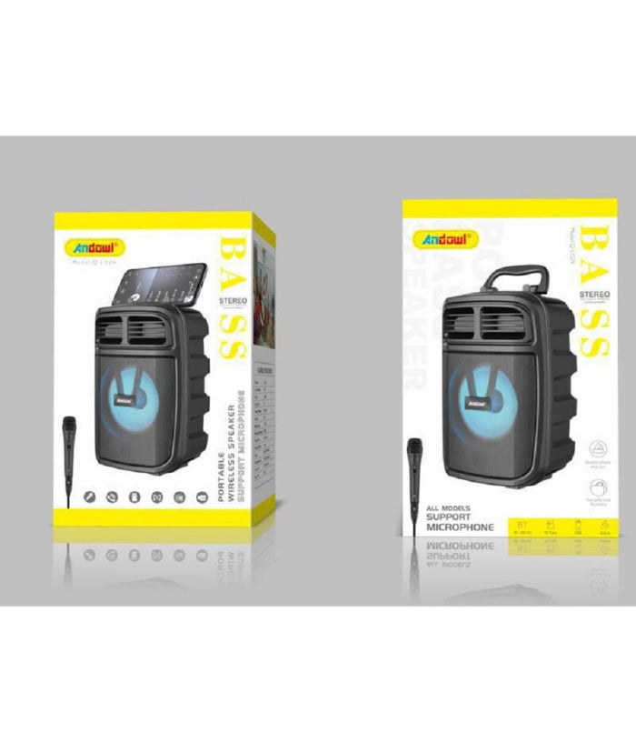Altoparlante Bluetooth Wireless Microfono Supporto Cellulare Karaoke Led Q-l024         