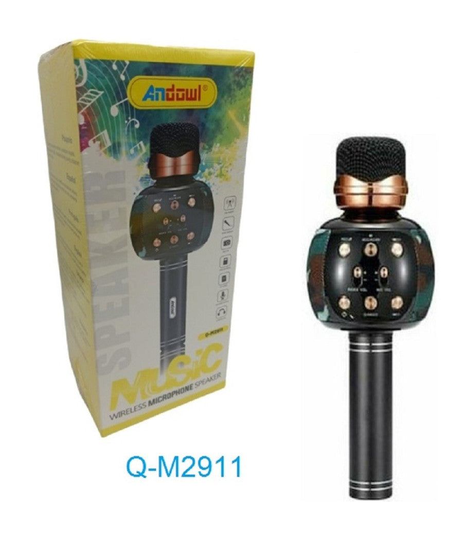 Altoparlante Microfono Wireless Ricaricabile Bluetooth Fm Radio Musica Q-m2911         