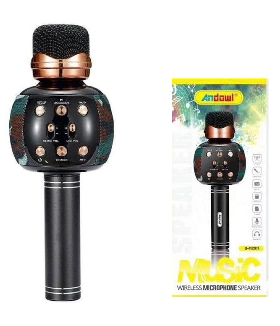 Altoparlante Microfono Wireless Ricaricabile Bluetooth Fm Radio Musica Q-m2911         