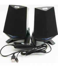 Altoparlanti 2.0 Per Computer Notebook 3w X 2 Con Illuminazione A Led Usb Q-c33         