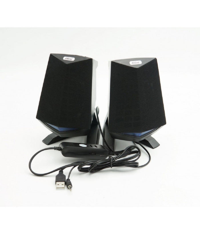 Altoparlanti 2.0 Per Computer Notebook 3w X 2 Con Illuminazione A Led Usb Q-c33         