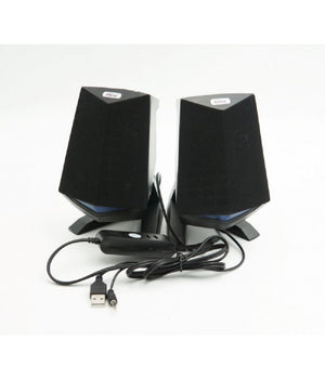 Altoparlanti 2.0 Per Computer Notebook 3w X 2 Con Illuminazione A Led Usb Q-c33         