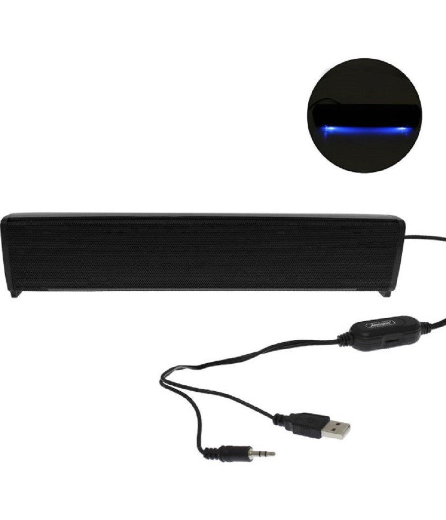 Altoparlanti Q-t125 Speaker Soundbar Per Pc Potenziamento Bassi E Led Alla Base         