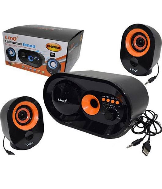 Altoparlanti Speaker Bluetooth Radio Fm Casse Usb Tf Aux Microsd Luci Led Cs-2071akt         