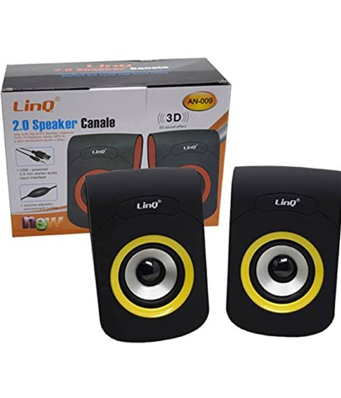 Altoparlanti Speaker Casse Usb 3w Jack 3,5mm Per Pc Notebook Linq An-009 Color         