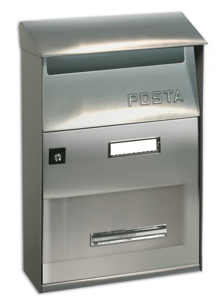 CASSETTA POSTALE ALUBOX FT INOX LISCIO 22X11X32,5CM