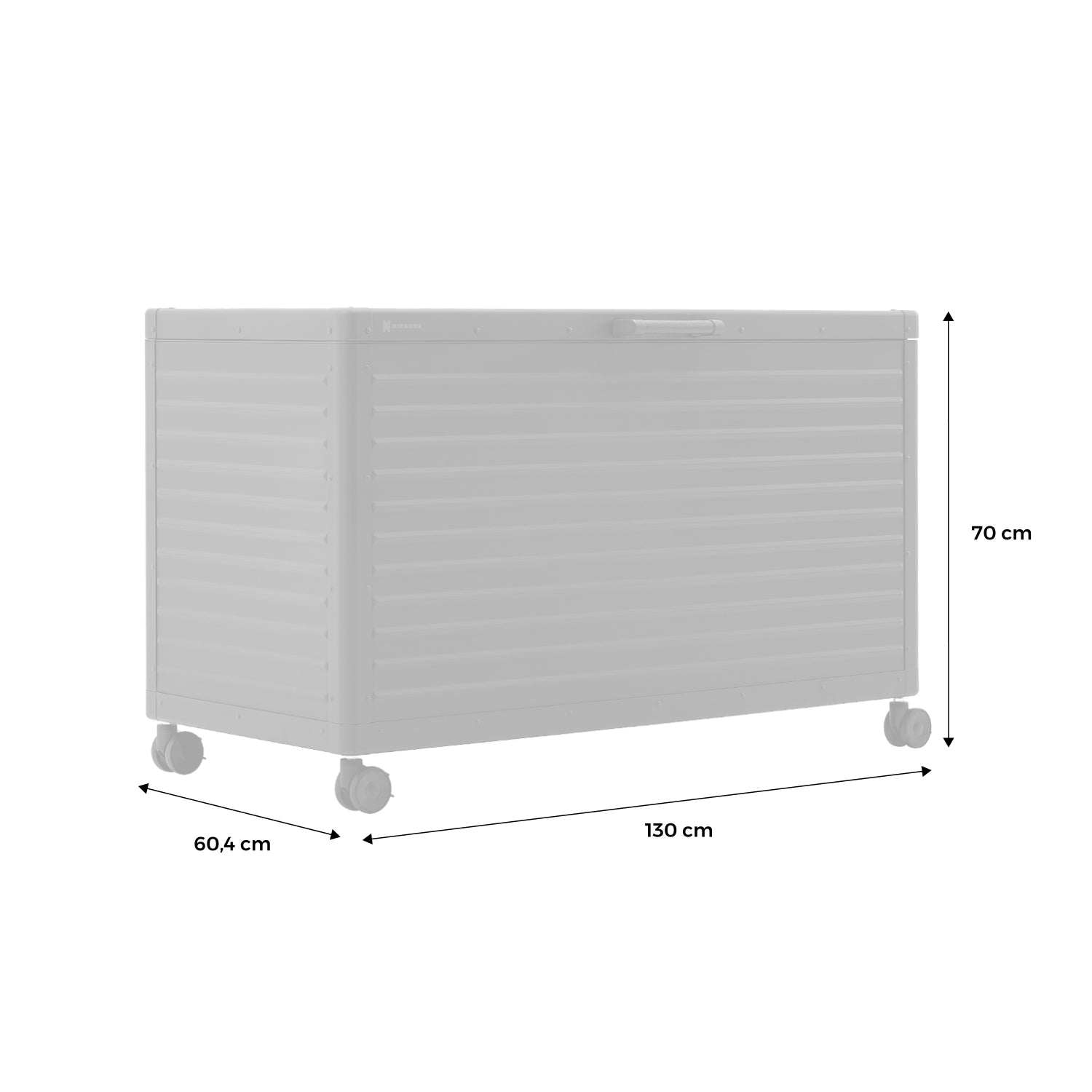 Box da giardino in alluminio 500l, antracite