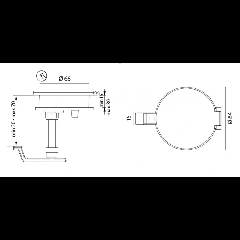 ALZAPAGLIOLO OTTONE CROM. C/CHIAVE
