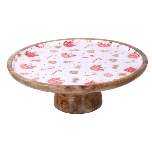 Alzata legno rosso tondocm ø30h10