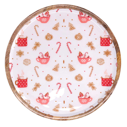 Alzata legno rosso tondocm ø30h10