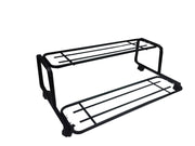 Tecnokit Scaffale alzatina a 3 Piani per vasi e piante da cm 80 con ruote,  Colore Nero H50x80x70 cm