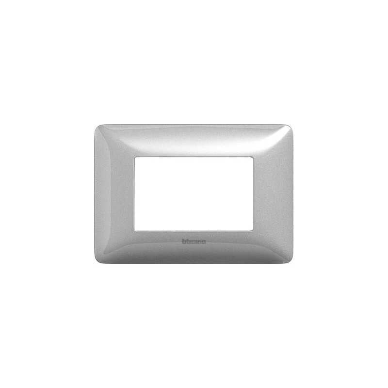 Am4803Msl Placca 3 Moduli Colore Silver Matix