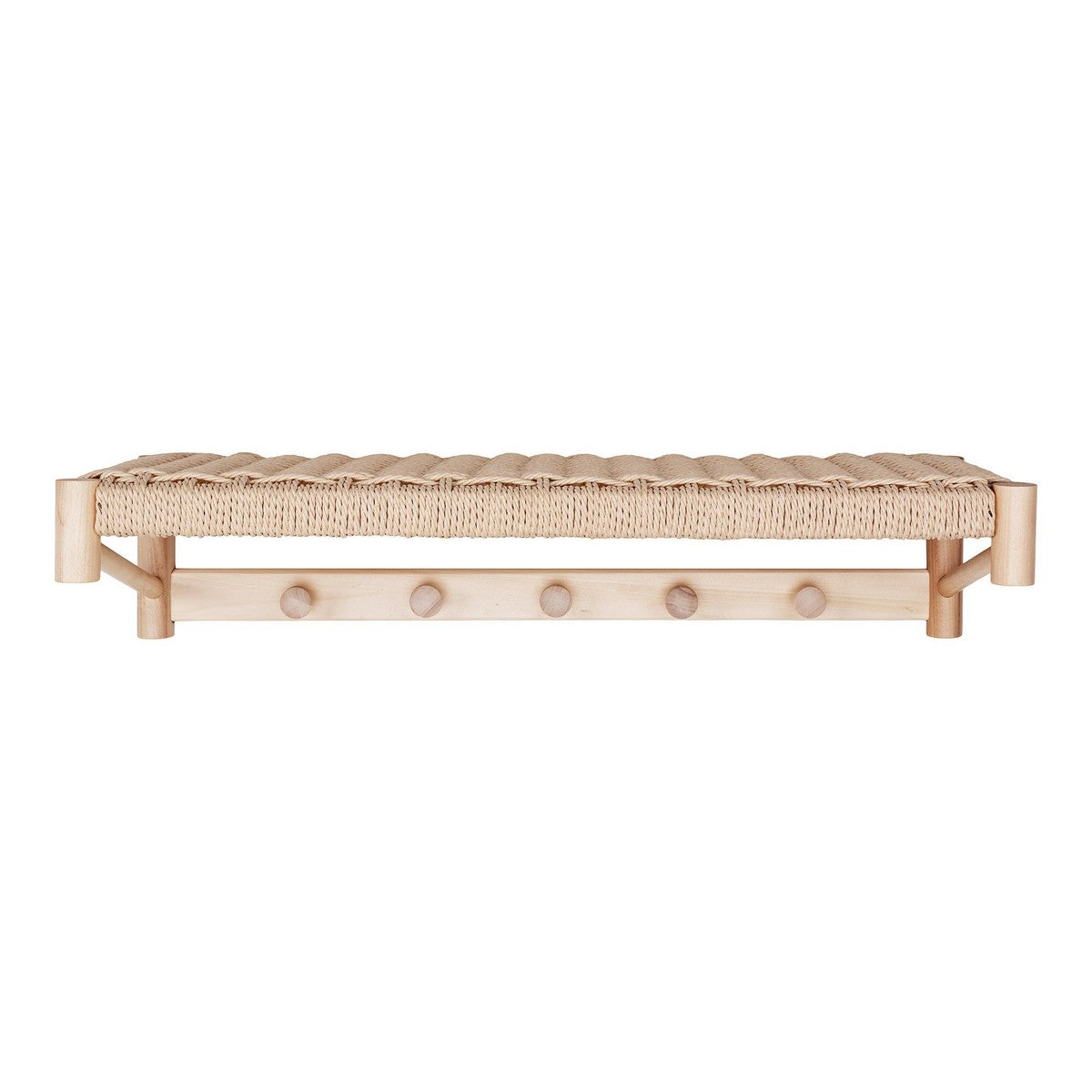Appendiabiti da Parete Abano, Marrone, Legno, 31x78x17 cm, Seven Design