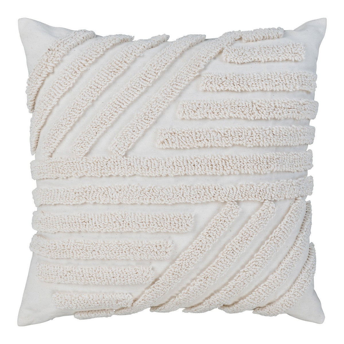 Cuscino Decorativo Albany, Bianco, Cotone, 45x45x1 cm, Seven Design