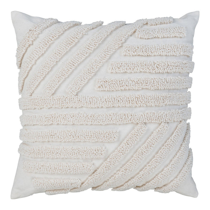 Cuscino Decorativo Albany, Bianco, Cotone, 45x45x1 cm, Seven Design