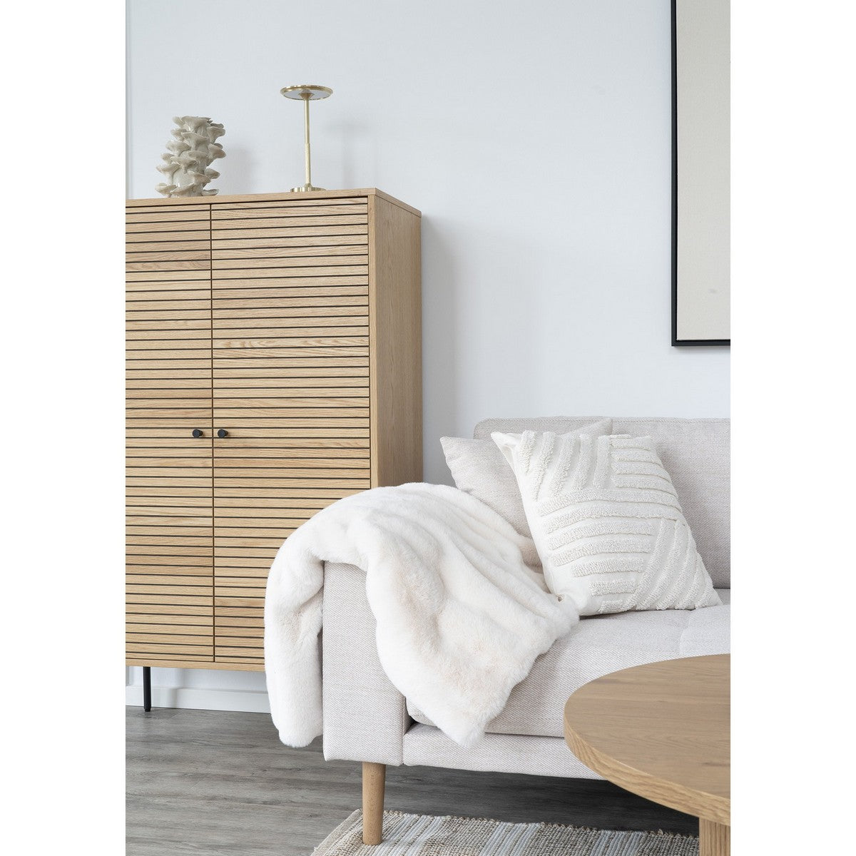 Cuscino Decorativo Albany, Bianco, Cotone, 45x45x1 cm, Seven Design