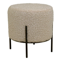 Pouf Alford, Beige, Poliestere, 35,5x35,5x37 cm, Seven Design